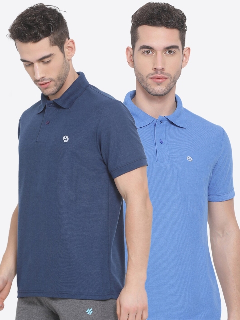 

LUX NITRO Men Blue 2 Polo Collar Applique T-shirt