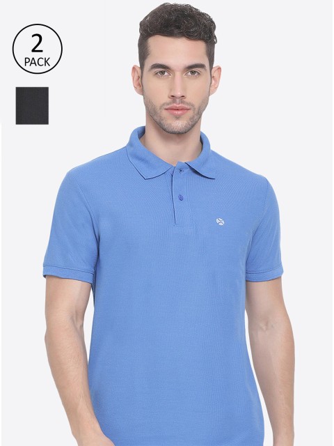 

LUX NITRO Men Pack Of 2 Pure Cotton T-shirts, Blue