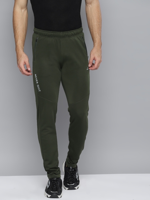 

Alcis Men Olive Green Solid Slim Fit Track Pants