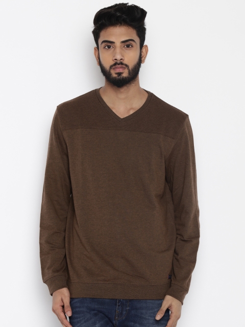 

Peter England Casuals Men Brown Solid Sweatshirt