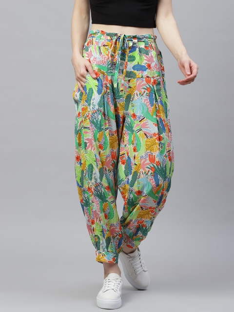 

Ayaany Women Multicoloured Printed Harem Pants, Multi