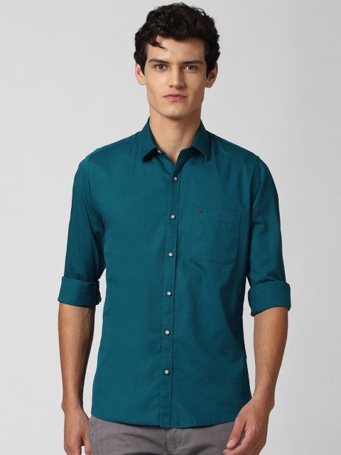 

Peter England Casuals Men Blue Slim Fit Opaque Casual Shirt