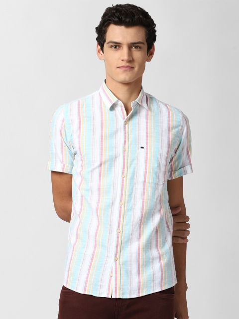 

Peter England Casuals Men Multicoloured Slim Fit Striped Casual Shirt, Multi