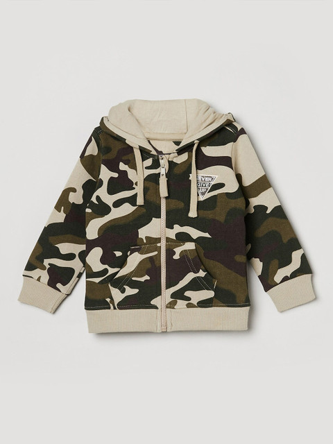 

max Boys Multicoloured Camouflage Printed Hooded Sweatshirt, Multi