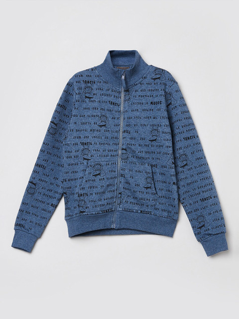

max Boys Blue Printed Sweatshirt