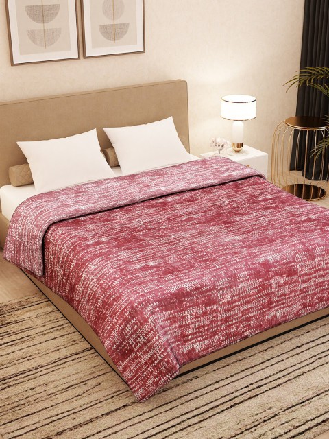 

Story@home Pink & White Heavy Winter 500 GSM Double Bed Blanket
