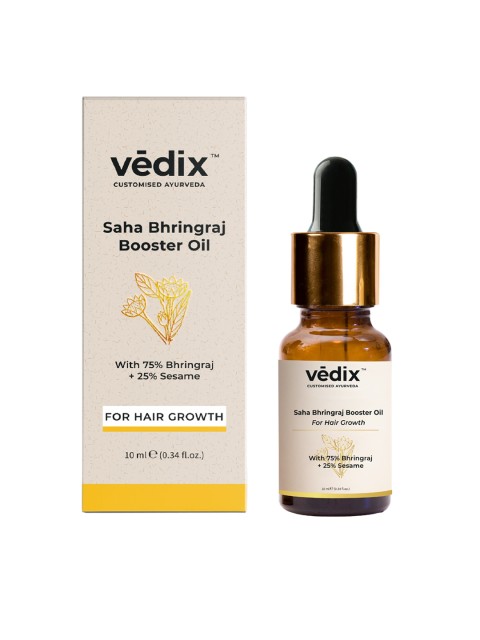 

VEDIX Customized Ayurvedic Saha Bhringraj Booster Oil For Hair Growth - 10ml, Transparent