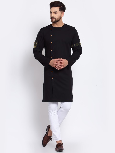 

Zotw Men Black Thread Work Kurta