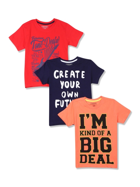 

Cherokee Boys Multicoloured Typography 3 Printed Pockets T-shirt, Multi