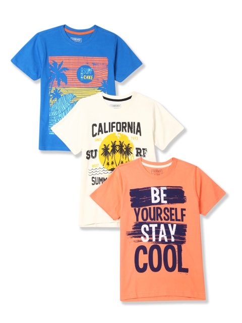 

Cherokee Boys Multicoloured Pack Of 3 Printed T-shirt, Blue