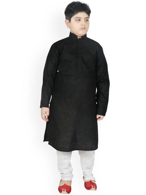 

SG YUVRAJ Boys Black Regular Kurta with Pyjamas