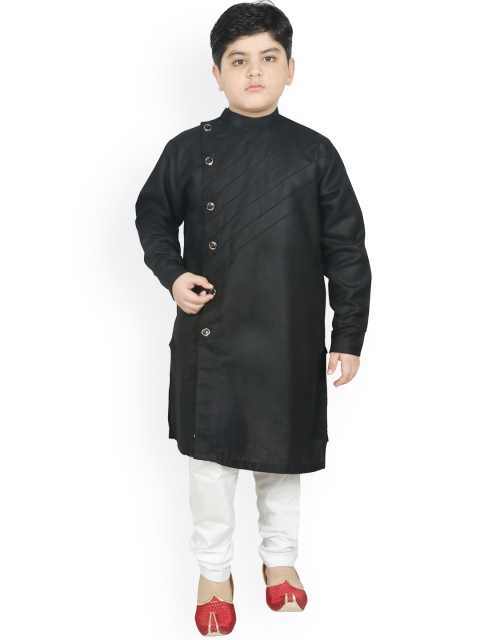 

SG YUVRAJ Boys Black Regular Kurta with Pyjamas
