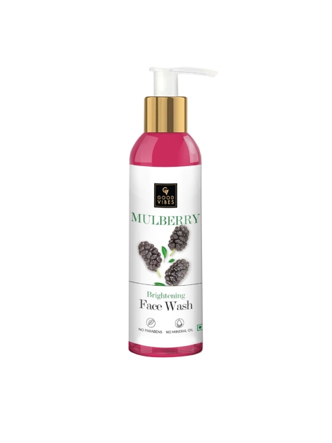 

Good Vibes Unisex Mulberry Brightening Face Wash 200 ml, Transparent