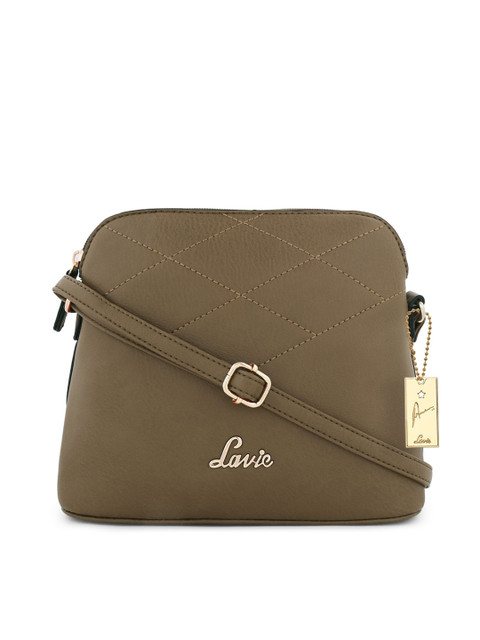 

Lavie Olive Geometric Structured Sling Bag