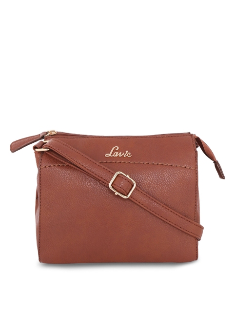 

Lavie Brown Solid Shopper Sling Bag