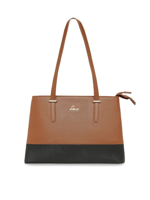 

Lavie Black Colourblocked Structured Shoulder Bag