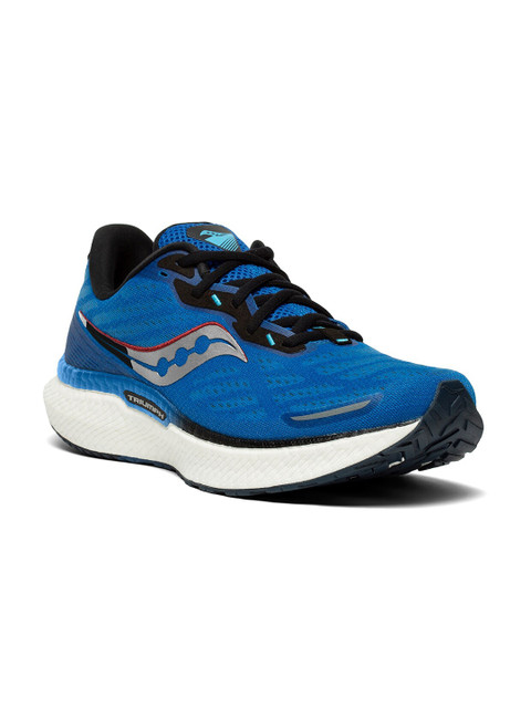 

saucony Men Blue & Black Mesh Triumph 19 Running Shoes