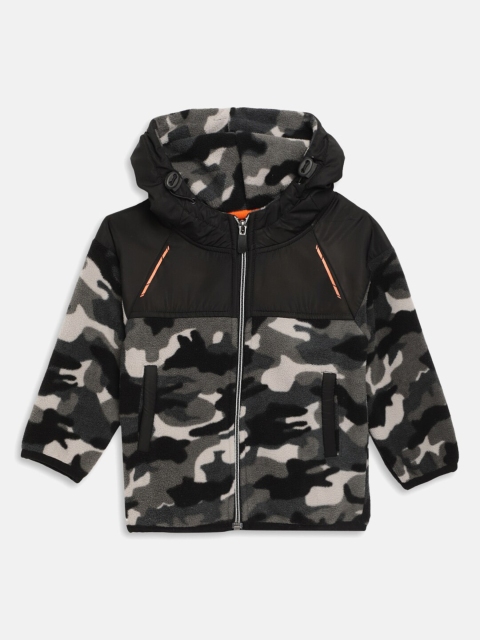 

Octave Boys Charcoal Grey Printed Hooded Sweatshirt
