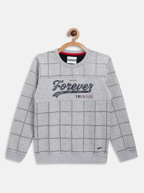 

Octave Boys Grey Checked Sweatshirt
