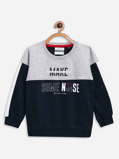 

Octave Boys Blue Colourblocked Sweatshirt, Navy blue
