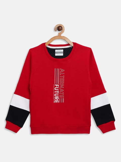 

Octave Boys Red Printed Sweatshirt