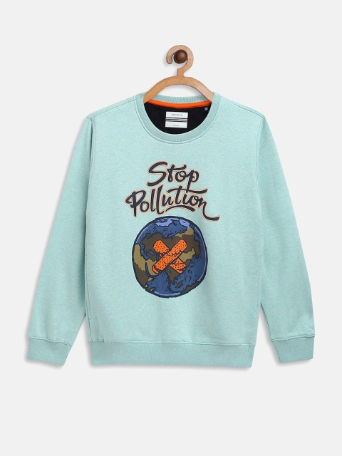 

Octave Boys Sea Green Printed Sweatshirt