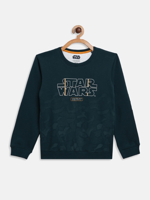 

Octave Boys Green Marvel Printed Round Neck Sweatshirt