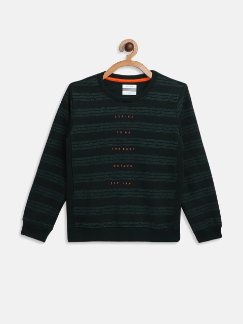 

Octave Boys Green Striped Sweatshirt