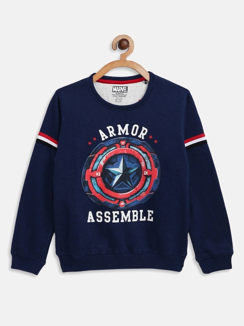 

Octave Boys Navy Blue Marvel Printed Sweatshirt