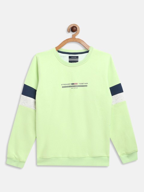 

Octave Boys Fluorescent Green Solid Round Neck Sweatshirt