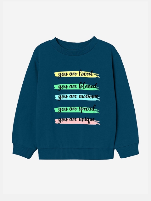 

Naughty Ninos Boys Teal Printed Sweatshirt