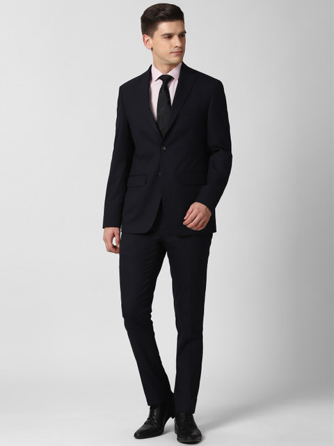 

Peter England Elite Men Black Solid Slim-Fit Single-Breasted Two-Piece Formal Suit