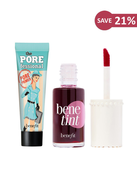 

Benefit Cosmetics Set of The POREfessional Pore Primer & Cheek & Lip Stain, Blue