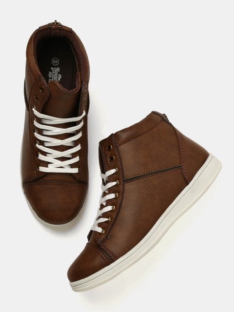 

Roadster Men Brown Mid-Top Sneakers