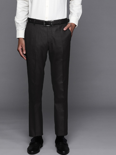 

Raymond Men Black Slim Fit Trousers