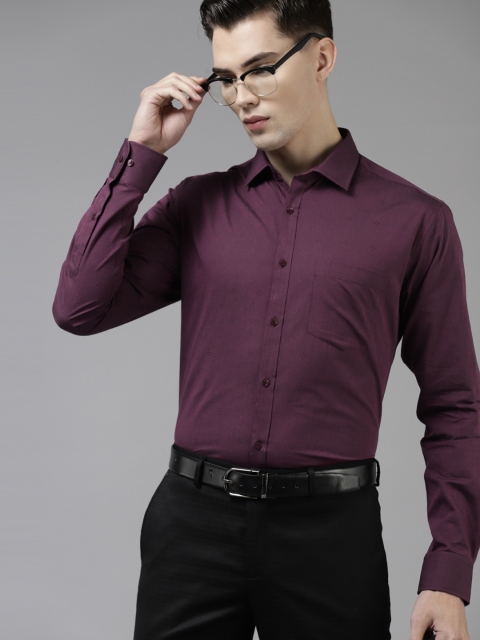 

Park Avenue Men Purple Pure Cotton Slim Fit Formal Shirt