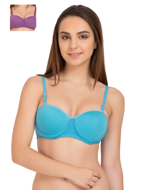 

Tweens Pack of 2 Medium-Coverage T-shirt Bras TW-2201, Purple