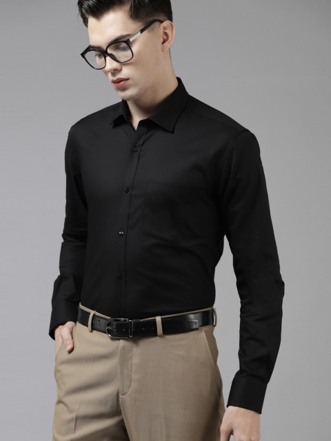 

Park Avenue Men Black Pure Cotton Slim Fit Formal Shirt