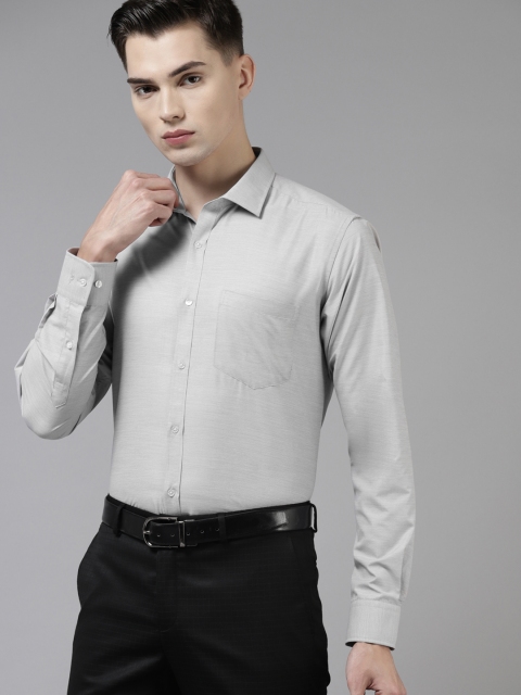 

Park Avenue Men Grey Pure Cotton Slim Fit Formal Shirt