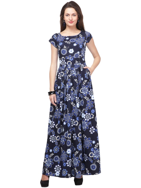 

Eavan Women Navy Blue Printed Maxi Dress