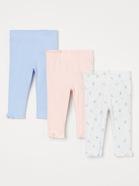 

H&M Kids Girls 3-pack leggings, White