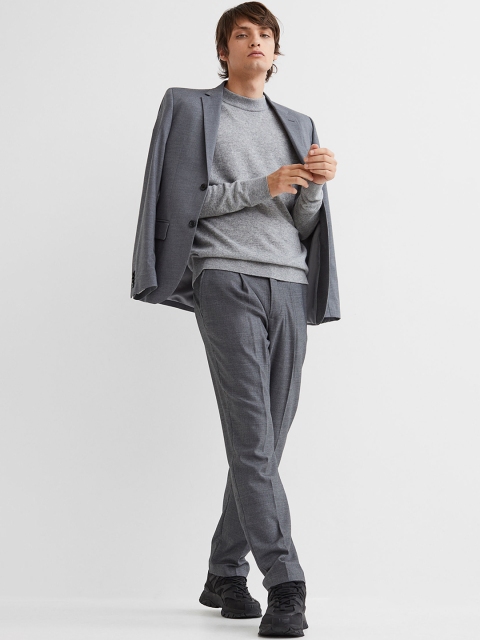 

H&M Men Grey Regular Fit Trousers