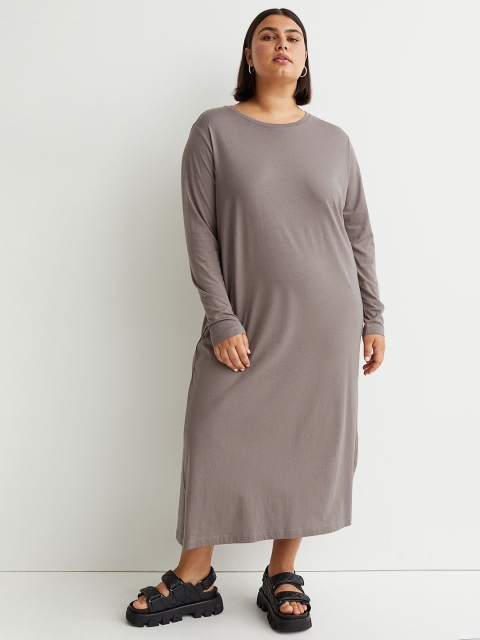 

H&M+ Women Beige Modal-Blend Dress