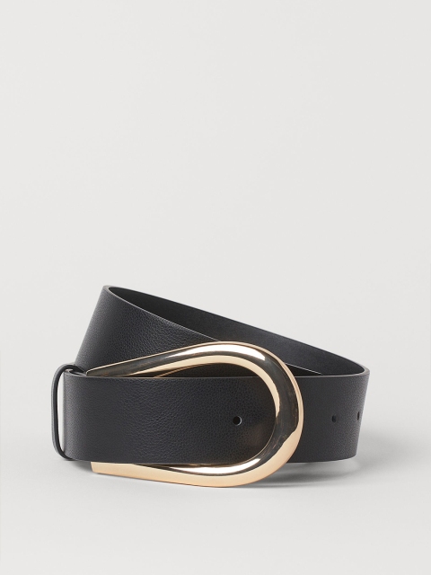 

H&M Women Black Solid Waist Belt