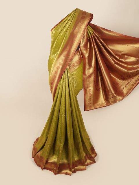 

Pothys Green & Maroon Woven Design Zari Art Silk Banarasi Saree