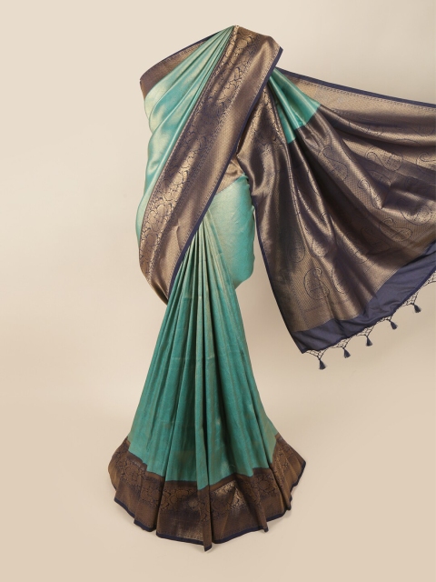 

Pothys Sea Green & Blue Zari Art Silk Banarasi Saree