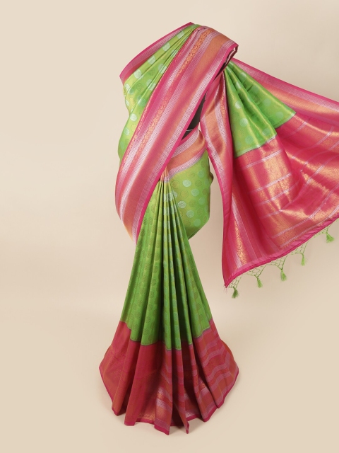 

Pothys Green & Pink Woven Design Zari Art Silk Banarasi Saree