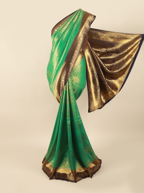 

Pothys Women Green Banarasi Silk Saree