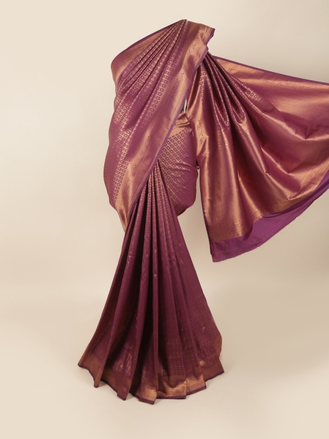 

Pothys Purple & Gold Woven Design Zari Art Silk Banarasi Saree