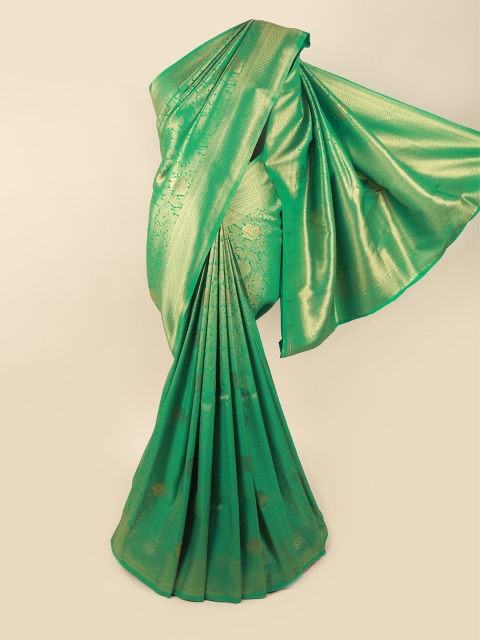 

Pothys Women Green Banarasi Silk Saree